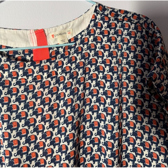 J.Crew Crewcuts Elephant Print Full Length Jumpsuit Size 16 - Picture 5 of 6